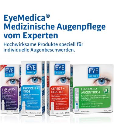 Eyemedica Euphrasia Eye Drops for Dry & Irritated Eyes | Moisture Relief & Care with Hyaluron | 10 x 0.4 ml Single Doses - Buy Online on GoSupps.com