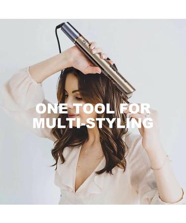 FURIDEN PRO 2-in-1 Hair Straightener and Curler - Gold | No Frizz, Long-Lasting Finish - Buy Online on GoSupps.com