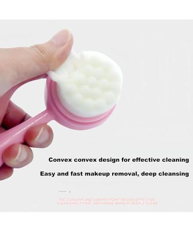5 Pcs Pink Cleansing Brush Set with Headband & Cuffs | Dual-Action Exfoliating Massager for Deep Gentle Facial Cleansing | Skincare Essentials - Buy Online on GoSupps.com