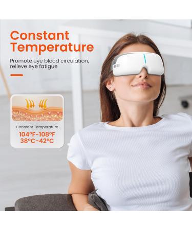NOWWISH Eye Massager with Heat & Bluetooth | Smart Eye Care Device for Migraines & Dry Eyes | Perfect Gift for Mom & Dad | 5 Modes Heated Eye Masks - Buy Online on GoSupps.com