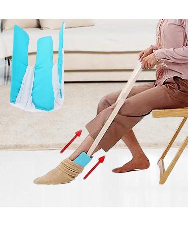 Sock Aid Easy on Easy Off - Easy on Sock Aid Tool Stocking Slider Sock Helper - Professional Sock Dressing Aid Comfortable Pulling Assist Device for Pregnant Seniors Rowces Lake Blue - Buy Online on GoSupps.com
