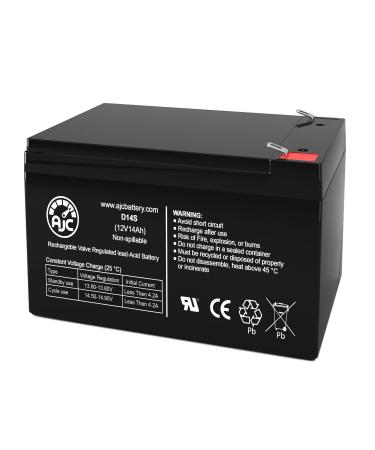 AJC Battery Compatible with Pride Mobility Go-Go Folding S19 12V 14Ah Mobility Scooter Battery