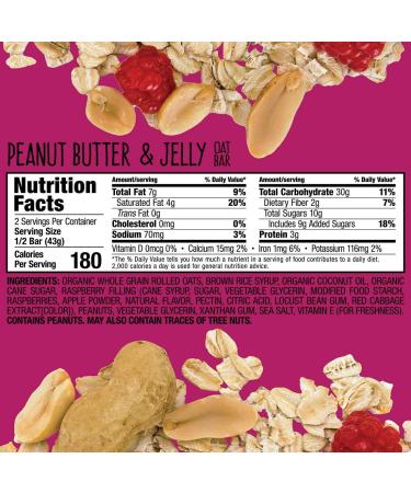 Bobo's Peanut Butter & Jelly Oat Bars - Gluten Free Vegan Snack | 12-Pack (3 oz) - Whole Grain Rolled Oats - Buy Online on GoSupps.com