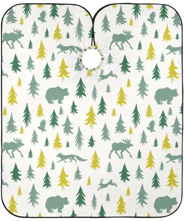 Waterproof Barber Cape - Forest Elk Fox Hare Bear Owl & Cheetah Hair Cutting Bib for Men & Women | Shop Internationally - Buy Online on GoSupps.com