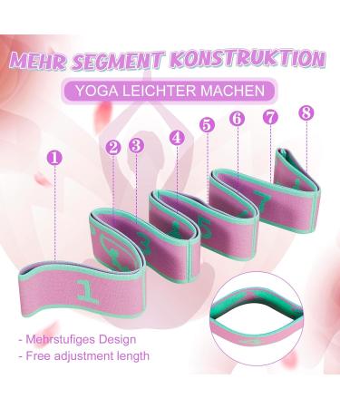 Partideal 2-Piece Yoga Belt with 8 Loops | Elastic Stretching & Fitness Band for Effective Yoga Training & Exercises - Buy Online on GoSupps.com