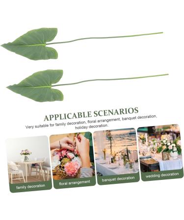 2pcs Imitation Plants Decor Artificial Plants Simulation Alocasia Leaves Simulated Leaves Wedding Fake Leaves Fake Leaves for Wedding Bouquets Fake Tropical Plants Medium Leaf - Buy Online on GoSupps.com