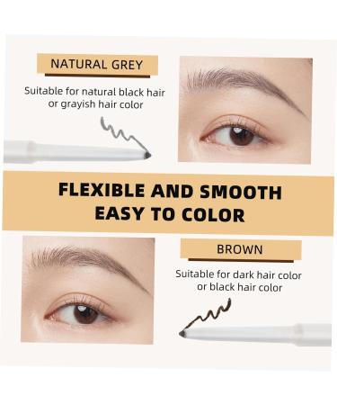 Beavorty 2pcs Double-headed Waterproof Eyebrow Pencil Waterproof Brow Pencil Eyebrow Makeup Pen To Rotate 1 count (Pack of 1) Assorted Color - Buy Online on GoSupps.com