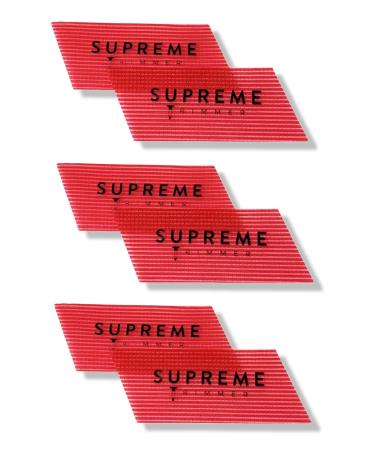 BARBER GRIPPERS by SUPREME TRIMMER   Salon & Barber Hair Holder for Men & Women   Hair Clips for Styling and Hair Cuts 3pk (Red Rhombus 3PK)