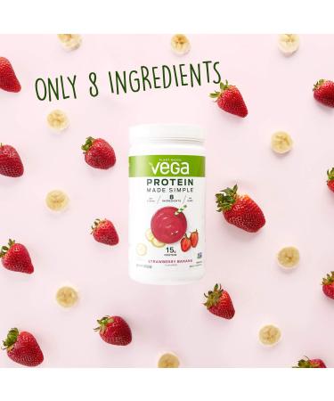 Vega Protein Made Simple Strawberry Banana - 9.3 oz (263 g) | Plant-Based Protein Powder - Buy Online on GoSupps.com