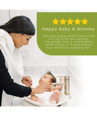 Puj Flyte Compact Infant Bathtub - Stylish Baby Bath Essential for Newborns and Infants | Home and Travel Friendly | 23.5 x 10.51 x 1.5 inches, White - Buy Online on GoSupps.com