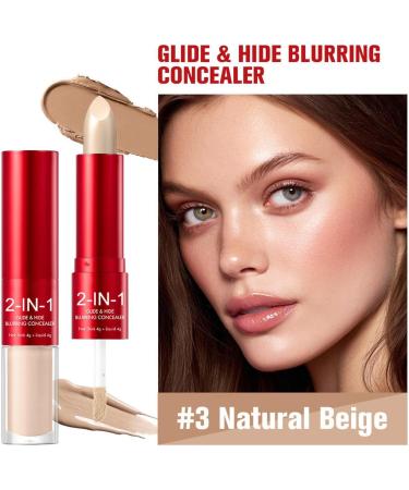 Concealer Stick | 8g Dual-tip natural lightweight makeup for full coverage concealer for spring days evenings parties weddings the office the beach and special occasions - Buy Online on GoSupps.com