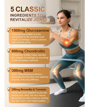 NATURE TARGET Glucosamine Chondroitin - Joint Supplement for Women & Men, Plus MSM, Collagen, Shellfish Free, 120 Counts 120 Count (Pack of 1) - Buy Online on GoSupps.com