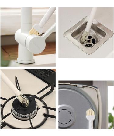 Double Head Cup Brush - Lid Cleaning and Scrubbing Water Bottle Brush | Tight Spaces Cleaning Cup Ergonomic Handle Brush for Milk Bottles Mugs | 90 Degree Rotating Head Nursing Bottle Brush - Buy Online on GoSupps.com