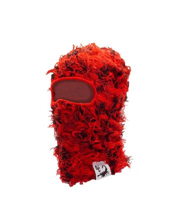 GCBALACLAVA Distressed Balaclava Trending Ski Masks Wind Proof Winter Premium One Size Yeat Shiesty Distress Mask Beanie Cap Red Storm