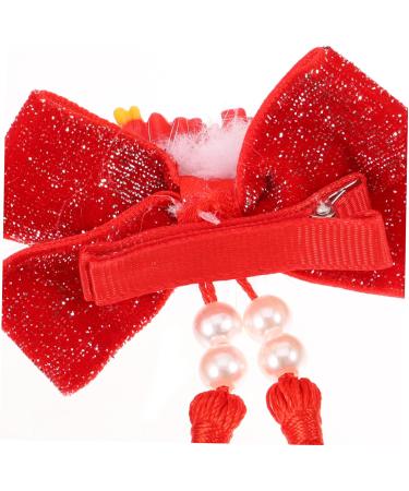 ibasenice 1 Pair pair clip Japanese-style Hanfu red hair womens hair clips chinese hair accessories vintage long tassel hair clip Chopsticks Asia fabric long tassels China hairpin - Buy Online on GoSupps.com