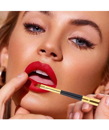 Buy Lipstick Brush Set - 2 Portable Lip Applicators with Caps for Travel | Mini Makeup Tool for Lip Gloss & Lip Liner - Perfect Women's Gift (Gold - Buy Online on GoSupps.com