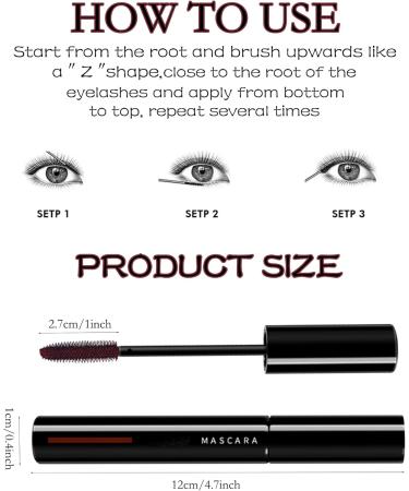 Blue Mascara Voluminous Waterproof Cat Eye Makeup Color Mascara for Eyelashes Best Volumizing Lengthening Curling Defining Washable Eye Lashes Party Stage Use Women Girl Valentine's Christmas Gift - Buy Online on GoSupps.com