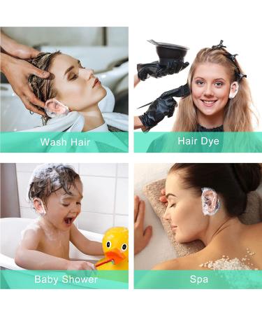 Keeygo 120 Pack Waterproof Disposable Ear Covers for Shower - Ear Protectors for Hair Dye, Hair Dryer, Bathing - 120 Count - Buy Online on GoSupps.com