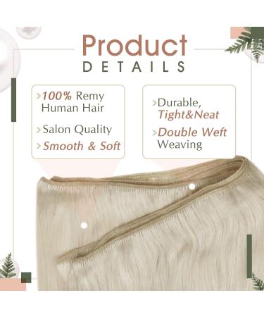 Runatur Real Hair Hairpin | 100g White Blonde Hair Extensions | 22 Inch Weaving | Premium Quality #800 - Buy Online on GoSupps.com