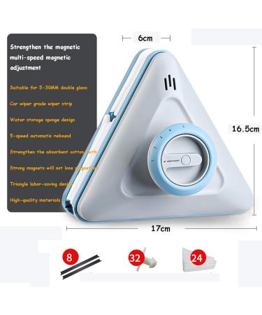 Window Cleaner Wipers Three-Layer Glass Cleaner for 5-30mm Double Glazing Window Cleaner Super Three-Layer Glass Surface Cleaning Brush Wiper Tool - Buy Online on GoSupps.com