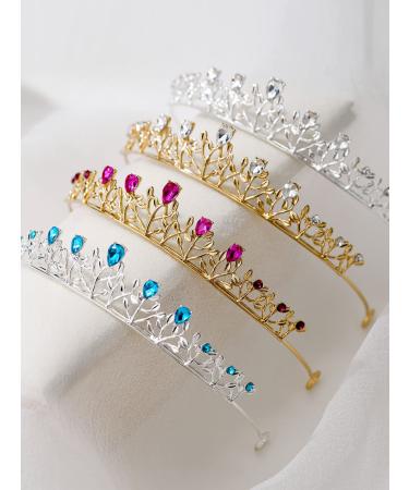 SWEETV Gold Princess Tiara Headband for Women & Girls - Perfect for Birthday, Quinceanera, Wedding & Flower Girls - Buy Online on GoSupps.com
