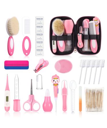 Baby Healthcare and Grooming Kit for Newborn Kids  36PCS Upgraded Safety Baby Care Kit  Newborn Nursery Health Care Set  Baby Care Products Pink-18pcs
