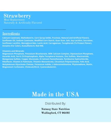 Nutmeg State Nutrition - High Protein Strawberry Pudding Shake Low Carb 15g Protein Low Fat 7 Servings Per Box - Buy Online on GoSupps.com