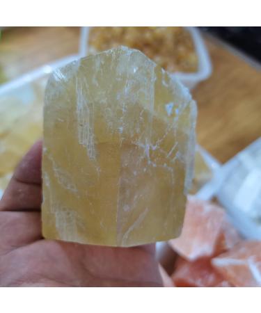 Natural Crystal Rough Natural Crystal 200-900g Natural Transparent Yellow Optical Calcite Orange Crystal Stones and Rough Specimen Gemstone Specimen (Size : 200-250g) - Buy Online on GoSupps.com
