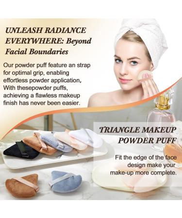 Skylety 120-Piece Soft Triangle Makeup Puff Set - Beauty Blender for Loose Powder Foundation & Contouring - Perfect Thanksgiving & Christmas Gift (5 Dark Colors - Buy Online on GoSupps.com
