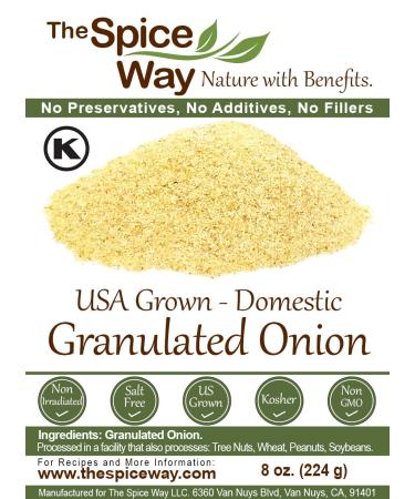 The Spice Way Onion Granules - 8 oz | Domestic Grown & Packed in the US - Buy Online on GoSupps.com