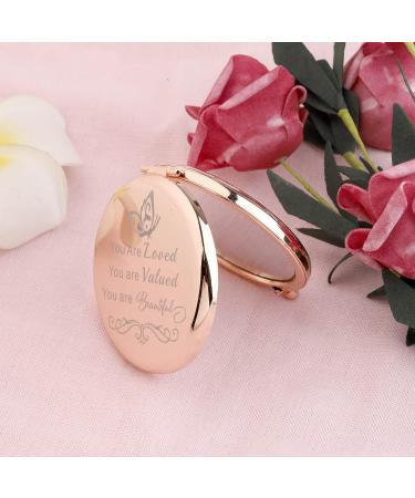 FEELMEM You are Loved Compact Mirror - Inspirational Encouragement Gift for Her - Birthday Graduation Gift for Daughter Niece Friend - Buy Online on GoSupps.com