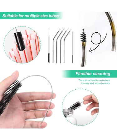 Straw Cleaner Brush Pipe Tube Cleaner Brush Set Small Bottle Cleaning Brushes for Sippy Cup Straw Teapot Nozzle 10 Pcs - Buy Online on GoSupps.com