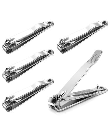 5PCS Nail Clippers Professional Toenail Clippers Nail Cutter Stainless Steel Fingernail Clippers with Swing Out Nail File Toe Nail Clippers for Men and Women - Buy Online on GoSupps.com