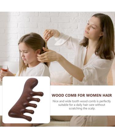 Minkissy Sandalwood Scalp Comb | Scalp Massage Comb & Wide Tooth Brush for Women - International Shipping Available - Buy Online on GoSupps.com