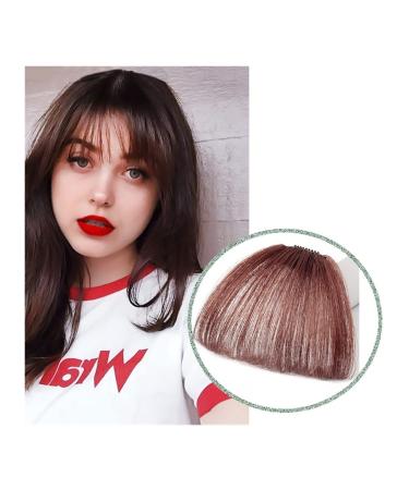 Bangs Hair Bangs Hair Clip In Air Bangs Thin Fake Fringes Natural Straigth Synthetic Neat Hair Bang Accessories For Girls Invisible Natural 4 Colors Hair Extensions(Air bang 2M33)