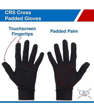 CRS Cross Padded Skating Gloves - Warm Padded Protection for Ice Skating, Figure Skating, Roller Skating & Cheer - Black, Small/Medium (Ladies) - Buy Online on GoSupps.com