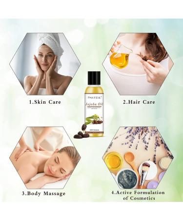 PHATOIL 100% Pure Cold Pressed Jojoba Oil 100ml - Carrier Oil for Diffuser, Humidifier & Aromatherapy - Buy Online on GoSupps.com