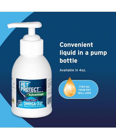 Omega-3 Fish Oil Liquid Pump for Small Dogs & Cats - 4oz - Buy Online on GoSupps.com