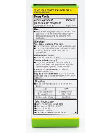 Quality Choice Adult Tussin Expectorant 4 Fl. Oz - Non-Drowsy Cough Relief | Fast Shipping Worldwide - Buy Online on GoSupps.com