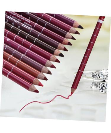  Mipcase Mipcase 12 Pieces Waterproof Eyebrow Pencil Lip Liner Eyebrow Pen Waterproof Lip Gloss Snow White - Buy Online on GoSupps.com