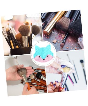 Buy Silicone Makeup Brush Cleaning Mat - Fox Scrub Tool for Effortless Brush Care 17x15cm Blue - Ideal for All Cosmetic Brushes - Buy Online on GoSupps.com