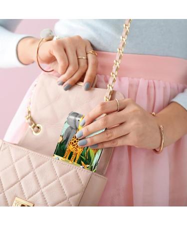 Shop Premium Zoo Cartoon Forest Animals Lipstick Case - Leather Lip Gloss Organizer with Mirror | Mini Holder for Travel - Buy Online on GoSupps.com