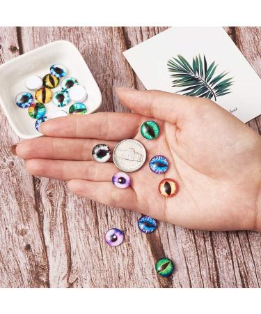 20pcs Beadthoven 12mm Mixed Style Dragon Eye Glass Cabochons for Jewelry Making - Buy Online on GoSupps.com