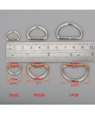 CrocSee 1 inch Metal D Ring Pack of 100 - Non Welded Nickel Plated - Large Size - Buy Online on GoSupps.com