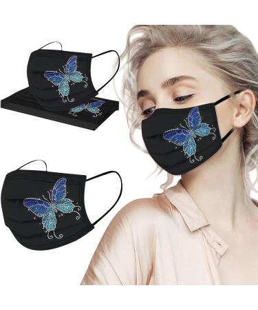 Buy WEXCV 50-Piece Disposable 3-Layer Mouth Protection for Adults | Breathable Colored Bandana Scarves | Black & Multicolor Options Available - Buy Online on GoSupps.com