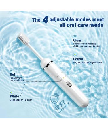 Niceble Electric Toothbrush with Drying Function - Portable Sonic Toothbrush with 4 Modes & 4 Brush Heads for Adults | Rechargeable Power Toothbrush with Travel Case & Mouthwash Cup - Buy Online on GoSupps.com