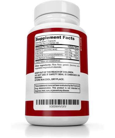 Iron Booster - Iron Supplement for Women - Helps Boost Red Blood Cell Production with Slow Release Non Constipating Ferrous Iron Pills for Women - Best Iron Supplements for Anemia - Raw Iron Vitamins - Buy Online on GoSupps.com