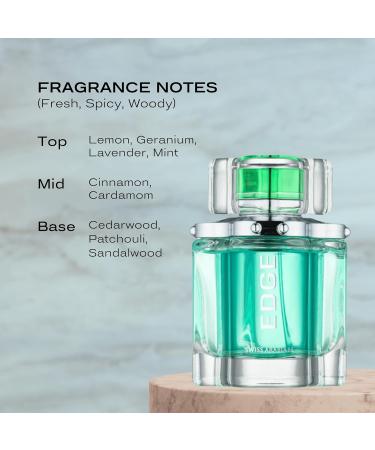 Swiss Arabian EDGE Men Eau de Parfum 100mL | Clean Citrusy and Shower Fresh | Lemon Lavender Mint Cinnamon Cardamom Cedarwood Patchouli Sandalwood | by Oud Perfume Artisan Cologne Spray - Buy Online on GoSupps.com