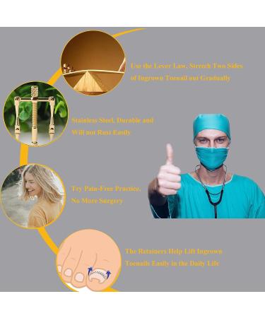 Ingrown Toenail Treatment Kit - Stainless Steel Corrector for Curved Toenails | Includes 12 Braces - Buy Online on GoSupps.com