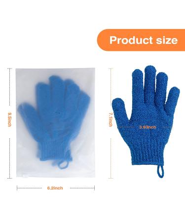 Lake Blue Exfoliating Bath Gloves - 2 Pack Rubbing Towel for Back Decontamination - Buy Online on GoSupps.com